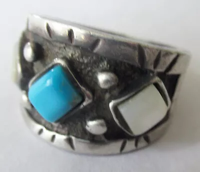 Vintage Unisex Southwest Vintage Sterling Ring Size 8.5 8 Grams • $27.50