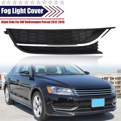 Passenger Side For VW Passat 2012-2015 Front Bumper Fog Light Cover Chrome Trim • $28.73