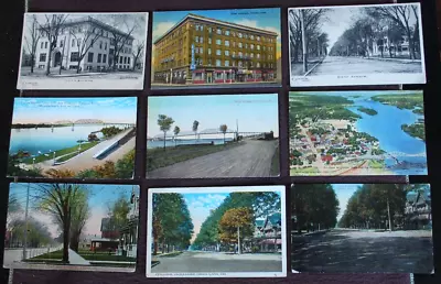 Clinton Iowa Lot Of 15 Vintage Postcards - 9 Lincoln Highway - 4 Hotel Motels • $4.50