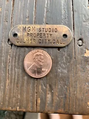 Brass MGM  Studio Property Tag • $18