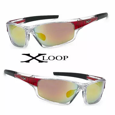 Mens Wrap Around Sunglasses Fashion Designer Rectangular Shades Sport Golf • $10.98