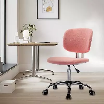 Teddy Velvet Makeup Office Desk Chair With White Plastic Back Frame • $72.49