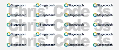 Code 3 Adhesive Vinyl Decals Suit 1/76 Corgi / CMNL Buses - Stagecoach Bus Logo • £7