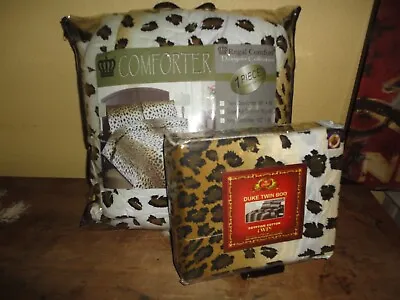 Duke Leopard Medieval Black Amber Twin Comforter & Sheet Set Microfiber  • $79.20