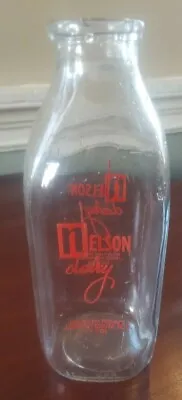 Nelson Dairy Milk Bottle James Town Ny New York ~ Quart ~ Nice! • $9.99