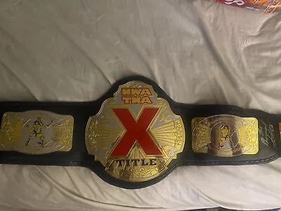 TNA X DIVISION CHAMPIONSHIP REPLICA WRESTLING Title BELT Signed Autograph WWE • $1800