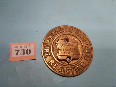 £22 • Buy Vintage Brass Safe Plaque