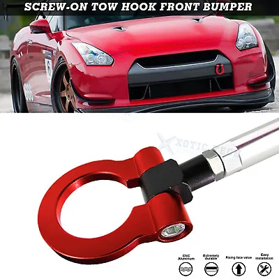 $49.65 • Buy Front Track Racing CNC Aluminum Red Tow Hook JDM For Nissan GTR Infiniti Q50 Q60