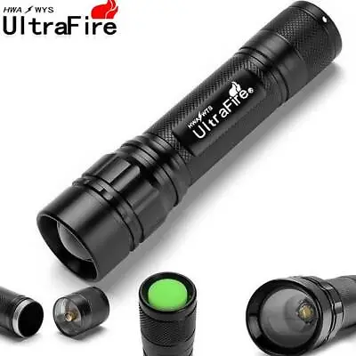 Super Bright Tactical Zoom Flashlight 20000LM LED 18650 Powerful Torch UK • £8.74