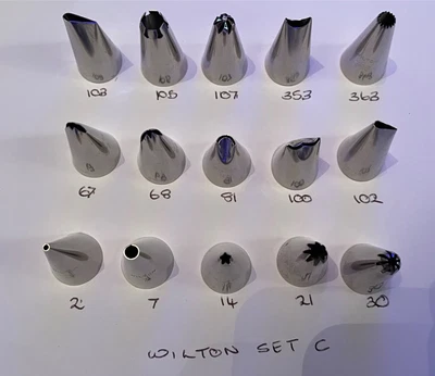 £10 • Buy Cake Decorating Icing Piping Nozzles (Set C) Wilton X 15 Job Lot