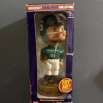 Michigan State University Bobblehead New In Box Battery Is Dead Gemmy Brand • $30