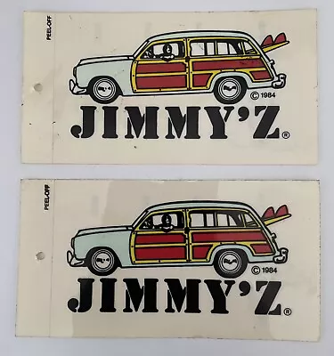 Jimmy'Z Surfboards Clothing 80's Woody Long-board Vintage Surfing Sticker *Pair* • $19.99