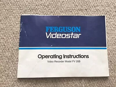 £5 • Buy Ferguson Videostar Opperating Instructions 
