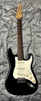 Excellent Never Played Epiphone  S-210/bk Strat Six String Electric Guitar • $300