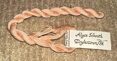 Vintage Alyce Schroth Hand Dyed Spun Silk 20yds Lt.  Salmon Embroidery Floss • $9.97