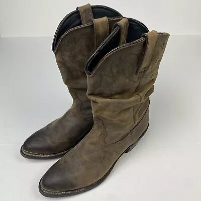 Durango Women’s Size 9 Cowboy Boots Brown Leather 11” Slouch RD542 Western Rodeo • $49.99