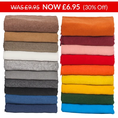 £4.25 • Buy Jersey Fabric Rib Knit 4x2 Ribbed Dressmaking Stretch Material 19 Fashion Colors