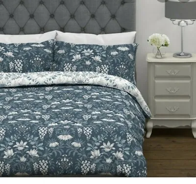 Laura Ashley Parterre Seaspray Blue SINGLE Duvet + 1 Pillowcase • £45