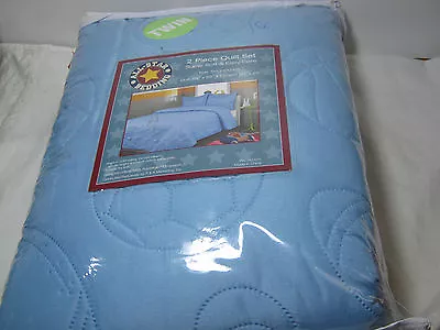 P & A Marketing ALL-STAR BEDDING 2 PC Twin Quilt And Sham Set Blue NIP • $45