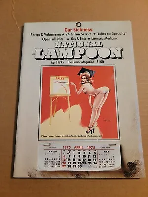 Vintage NATIONAL LAMPOON Magazine April 1975 Adult Humor Satire CAR SICKNESS  • $19.99