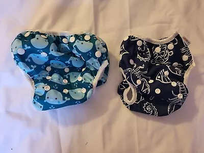 2 Pack: ALVABABY Swim Diapers: One Size Reusable Adjustable- Small   G • $10.50