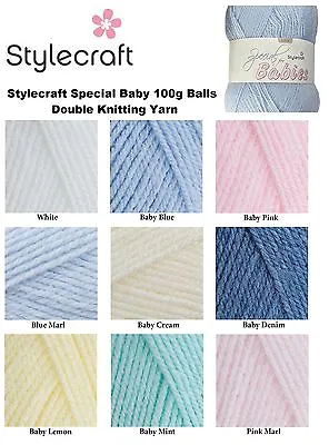£2.15 • Buy Baby Wool, Stylecraft Special DK For Babies Soft Double Knitting Yarn 100g Balls