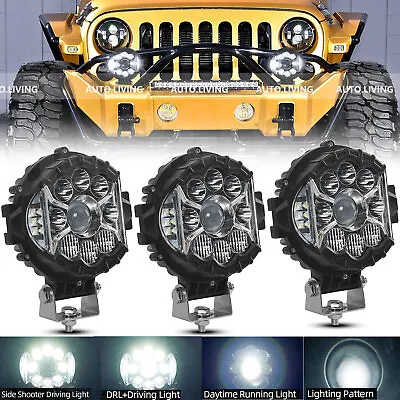 7'' Inch Round LED Pods Work Light Bar Driving Fog Headlight Truck Off Road 4WD • $205.19