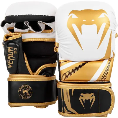 Venum Challenger 3.0 MMA And Boxing Sparring Gloves - White/Black/Gold • $48.50