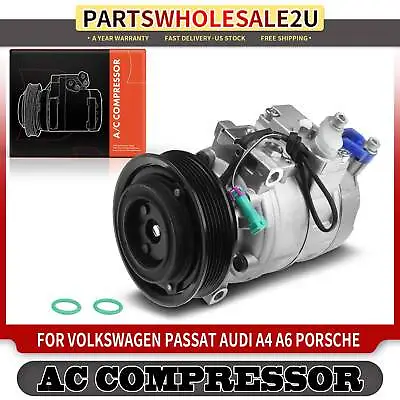 AC Compressor For Audi A4 A6 A8 Quattro Volkswagen Passat Porsche With 7SB16C • $138.99