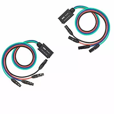 Pair Of LyxPro Audio Snake 4 Channel XLR Professional 3-Pin Multi Network Breako • $69.99