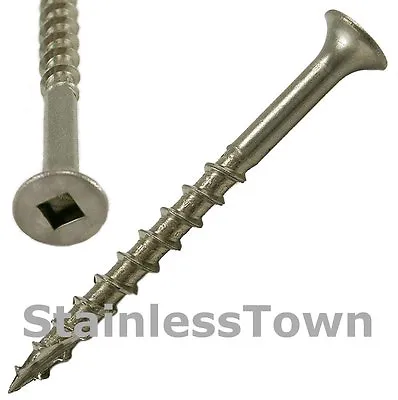 Stainless Steel Wood Deck Screws Square Drive #10 X 3  QTY 1000 • $149