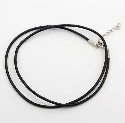 5 Strong Leather Round Thong Necklace Cords LobsterClasp 18inch X2mm Thick MSC9 • £3.99