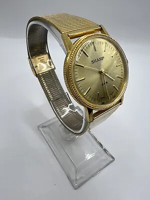 Vintage Sharp Mechanical Watch Gold Tone Working  • $24.59