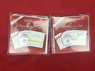 4  X New Tonica Violin String Set ADG With Pirastro Gold Label E Ball End 4/4 • $154.50