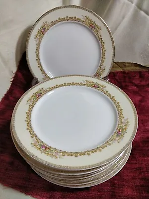 Lot 10 Meito F&B China Salad Lunch Plate V1876 Japan Flowers Vtg Luncheon • $40