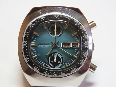 Citizen Automatic Chronograph Watch Blue Dial 67-9054 • $499