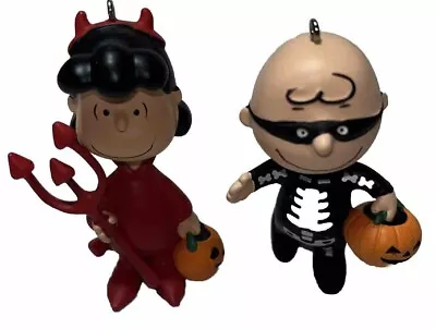 Peanuts Halloween Figures Devil Lucy Skeleton Charlie Brown Trick Or Treat BOO! • $12.31
