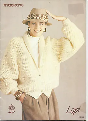 Book Of 9 Family Knitting Patterns In Lopi From Mackays • £5.99
