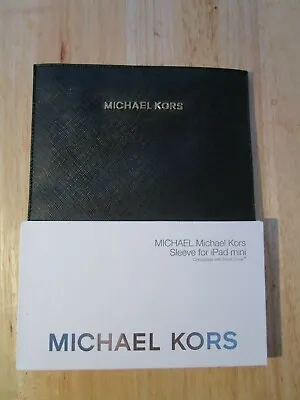 £30 • Buy  MK Michael Kors Pearl BLACK Saffiano Leather Sleeve Case For A Ipad Mini