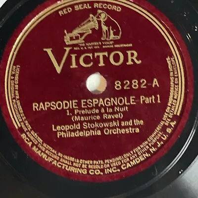 12  78 RPM-Leopold Stokowski-Rapsodie Espagnole-Part 1/2/Victor 8282 • $15