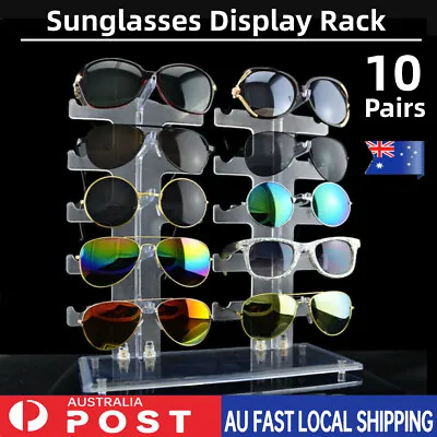 $19.88 • Buy 10 Pair Sunglasses Eyeglass Rack Glasses Display Stand Holder Organizer Acrylic