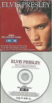 ELVIS PRESLEY 4TRX W/ ENHACED VIDEO EUROPE NEWSPAPER PROMO CD 2001 USA Seller • $24.99