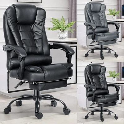 £99.99 • Buy Executive Office Chair Swivel Recliner Gaming Computer Desk Chair With Footrest