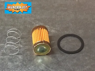 Quadrajet Short Fuel Filter Kit With Spring And Gasket 65-71. Quadrajet Power • $10.99