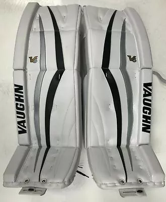 New Vaughn 1100i Int Goalie Leg Pads Black/ Silver 30 +2 Velocity V6 Ice Hockey  • $549.98