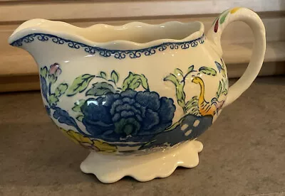 MASON’S :: Vtg 3 1/4” HANDLED PITCHER “Blue Regency” Colorful Ironstone ENGLAND • $27.99