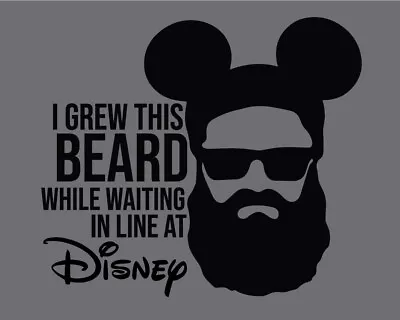 $22.99 • Buy I Grew This Beard Waiting In Line At Disney Shirt Vacation Mens Dad Disneyland
