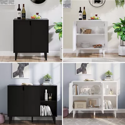 Sideboard Display Cabinet TV Stand With Door Shelf Dining Room Storage Cupboard • £43.99