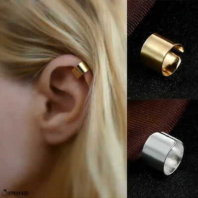 £3.99 • Buy 14K Gold Plated Silver Ear Cuff Clip On Cartilage Helix Non-Piercing Ear Clip