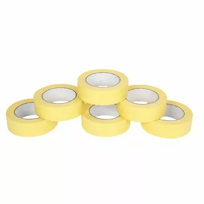 6 Rolls Yellow 6654 1-1/2  Masking Tape 1 Sleeve 1.5 Inch 06654 Automotive • $26.35